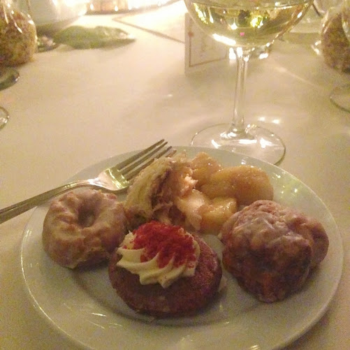 Pie and mini Glazed and Infused donuts as the wedding dessert in Madison