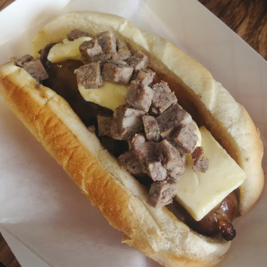 Elk sausage & duck-fat fries