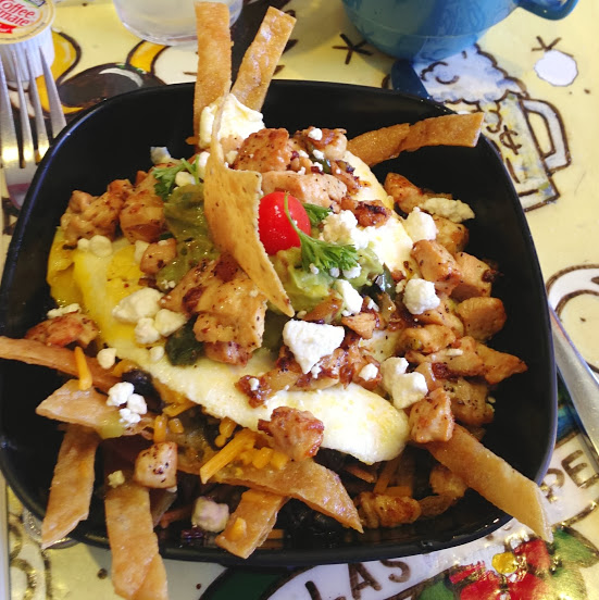 Goat cheese chilaquiles