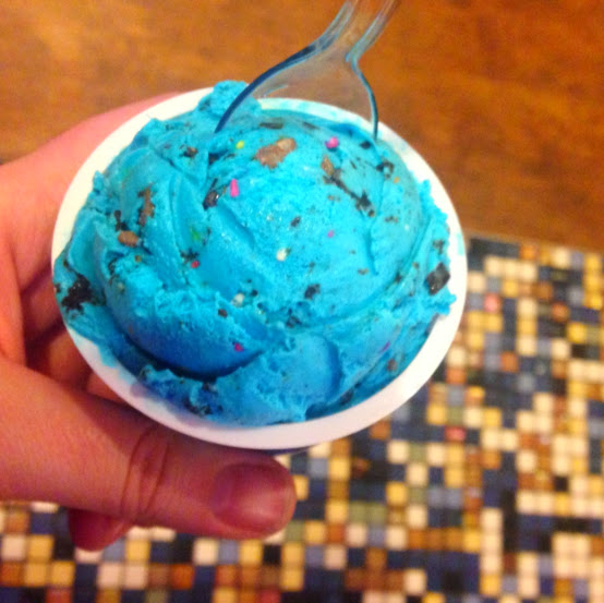 Blue Cubby Crunch ice cream