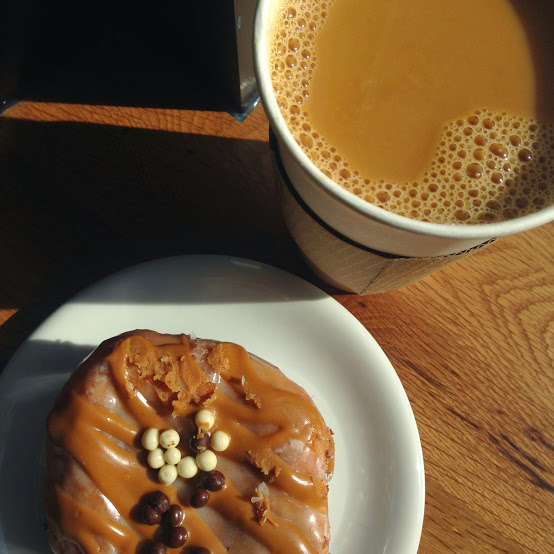 Banana biscoff pocket and Intelligentsia coffee, Stan's Donuts