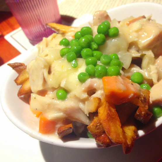 Turkey pot pie poutine