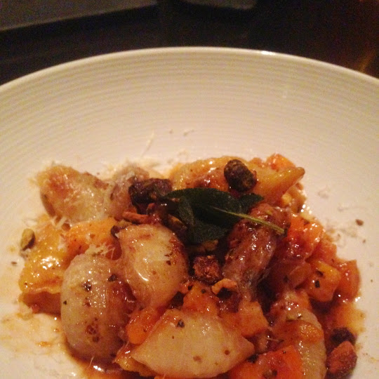 Roasted squash agnolotti, The Bedford