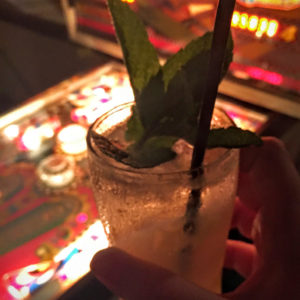 Welcome cocktail and pinball machine, Pok Pok pop-up