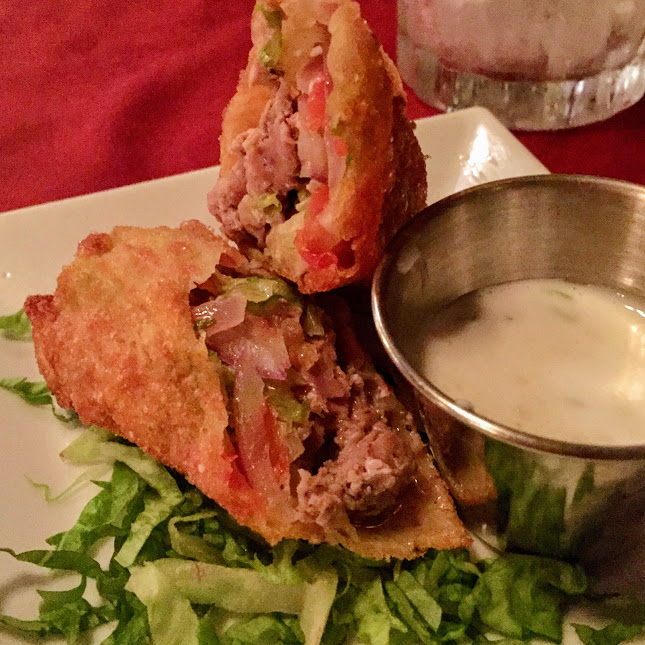 Greek gyro spring rolls, Casa Picasso