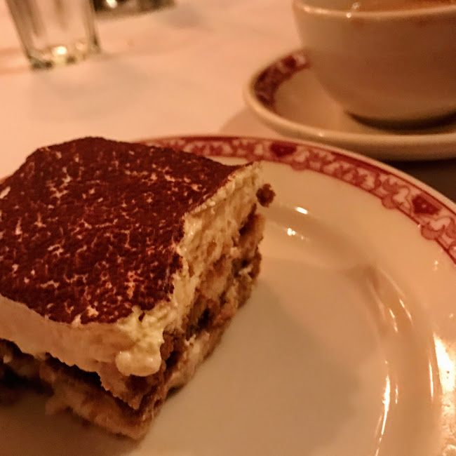 Tiramisu and coffee, Gene & Georgetti