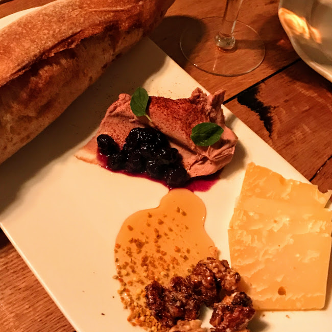 Duck liver mousse and gouda, Table, Donkey & Stick