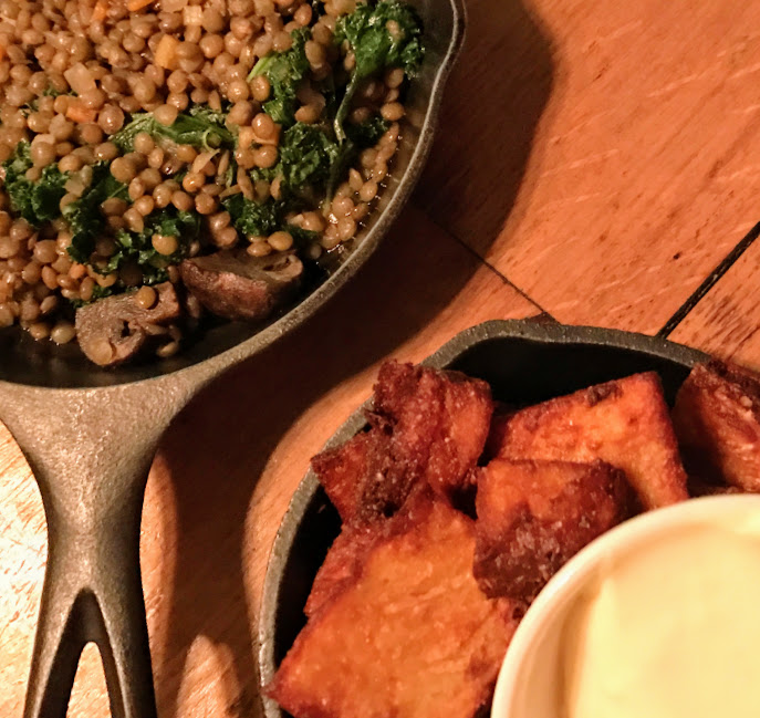 Lentils and latkes, Table, Donkey & Stick