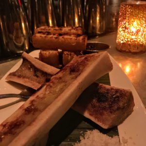 Roasted bone marrow with rioja-braised shallot marmalade, Beauty & Essex