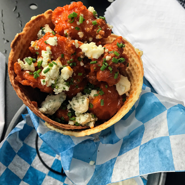 Buffalo chicken waffle cone, Brickhouse Tavern