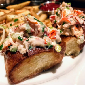 Mini New England lobster rolls with french fries, Shaw's Crab House