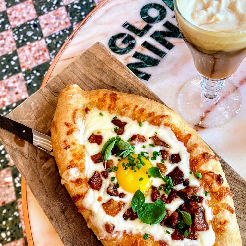 Khachapuri and Irish coffee, Morning Glory