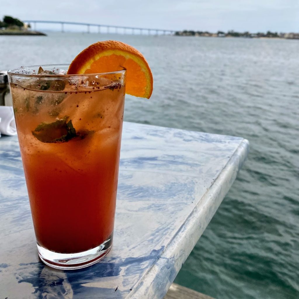 Strawberry Bay Breeze cocktail, Pier Cafe