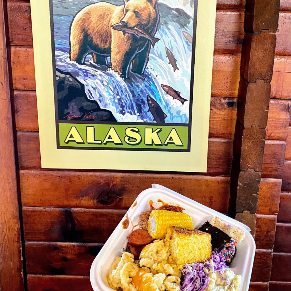 4th of July buffet lunch at Brooks Lodge, Katmai National Park