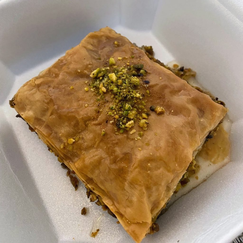 Honey pistachio baklava, Casablanca Mediterranean Grill